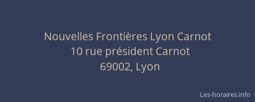 Nouvelles Frontières Lyon Carnot