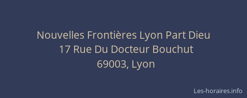 Nouvelles Frontières Lyon Part Dieu