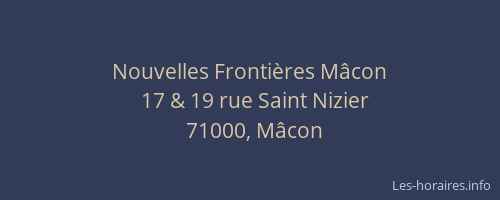 Nouvelles Frontières Mâcon
