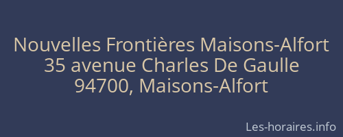 Nouvelles Frontières Maisons-Alfort