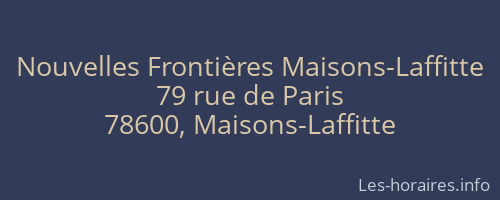Nouvelles Frontières Maisons-Laffitte