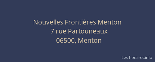 Nouvelles Frontières Menton