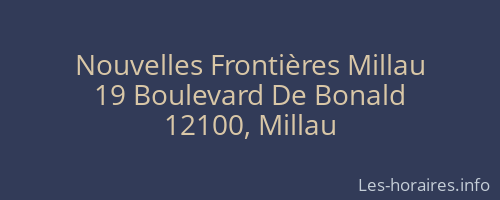Nouvelles Frontières Millau