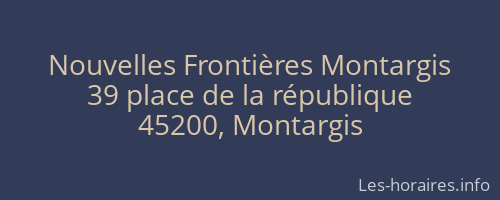 Nouvelles Frontières Montargis