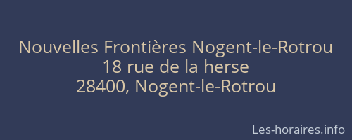 Nouvelles Frontières Nogent-le-Rotrou