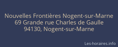 Nouvelles Frontières Nogent-sur-Marne