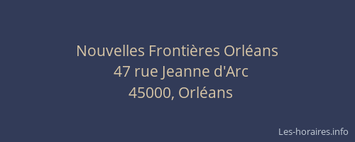 Nouvelles Frontières Orléans