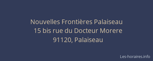 Nouvelles Frontières Palaiseau