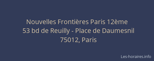 Nouvelles Frontières Paris 12ème