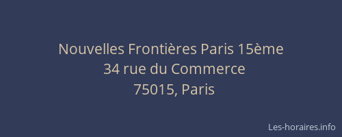 Nouvelles Frontières Paris 15ème
