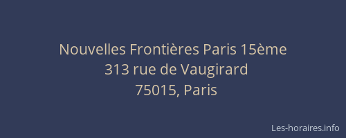 Nouvelles Frontières Paris 15ème
