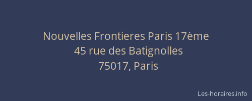 Nouvelles Frontieres Paris 17ème