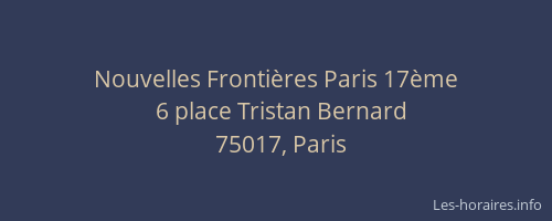 Nouvelles Frontières Paris 17ème