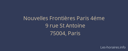 Nouvelles Frontières Paris 4éme