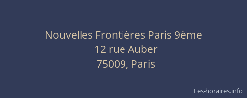 Nouvelles Frontières Paris 9ème