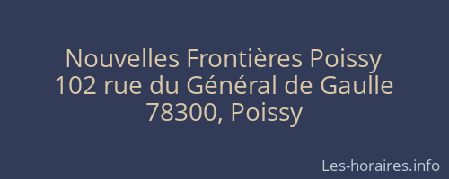 Nouvelles Frontières Poissy