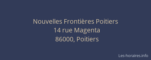 Nouvelles Frontières Poitiers