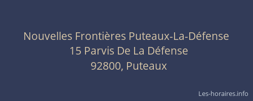 Nouvelles Frontières Puteaux-La-Défense