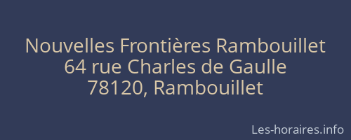 Nouvelles Frontières Rambouillet