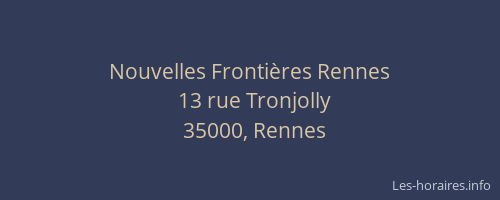 Nouvelles Frontières Rennes