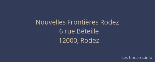 Nouvelles Frontières Rodez