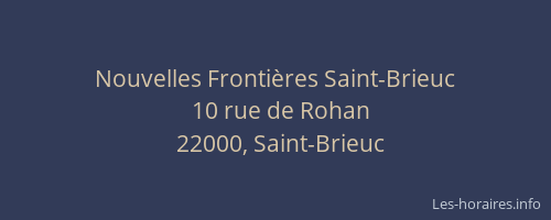 Nouvelles Frontières Saint-Brieuc