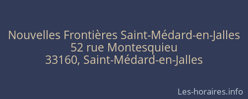 Nouvelles Frontières Saint-Médard-en-Jalles