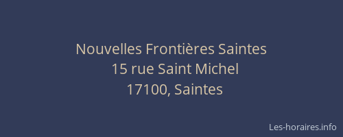 Nouvelles Frontières Saintes