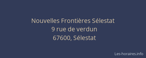 Nouvelles Frontières Sélestat