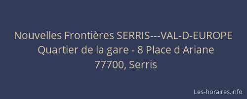 Nouvelles Frontières SERRIS---VAL-D-EUROPE