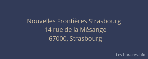 Nouvelles Frontières Strasbourg