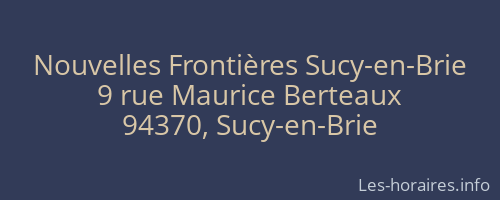 Nouvelles Frontières Sucy-en-Brie