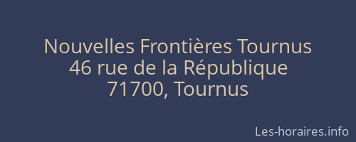 Nouvelles Frontières Tournus