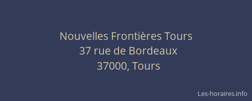 Nouvelles Frontières Tours