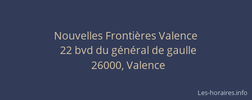 Nouvelles Frontières Valence