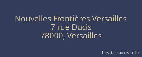 Nouvelles Frontières Versailles
