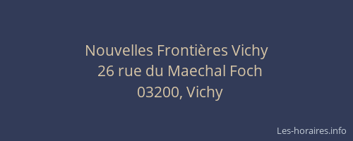 Nouvelles Frontières Vichy