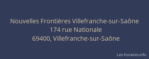 Nouvelles Frontières Villefranche-sur-Saône