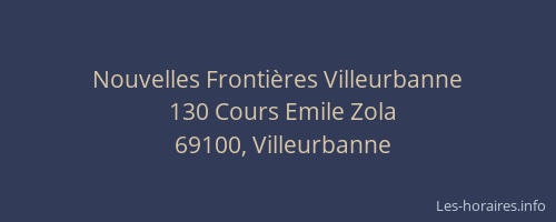 Nouvelles Frontières Villeurbanne