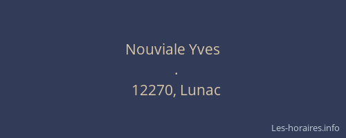 Nouviale Yves
