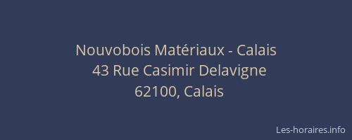 Nouvobois Matériaux - Calais