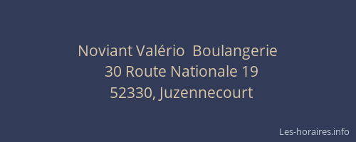 Noviant Val&eacute;rio  Boulangerie