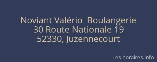 Noviant Valério  Boulangerie