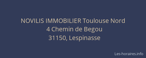 NOVILIS IMMOBILIER Toulouse Nord