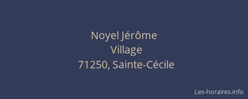 Noyel J&eacute;r&ocirc;me