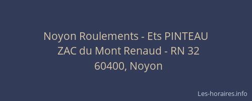 Noyon Roulements - Ets PINTEAU