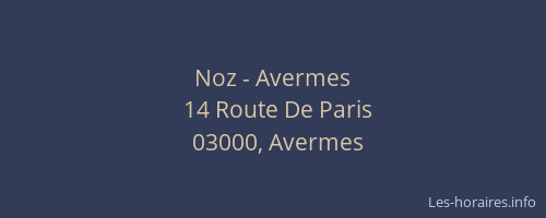 Noz - Avermes