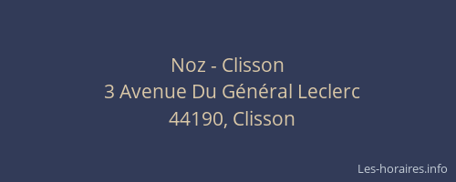 Noz - Clisson
