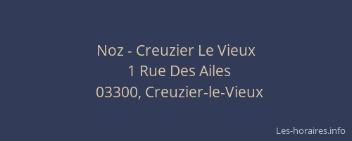 Noz - Creuzier Le Vieux