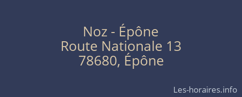 Noz - Épône